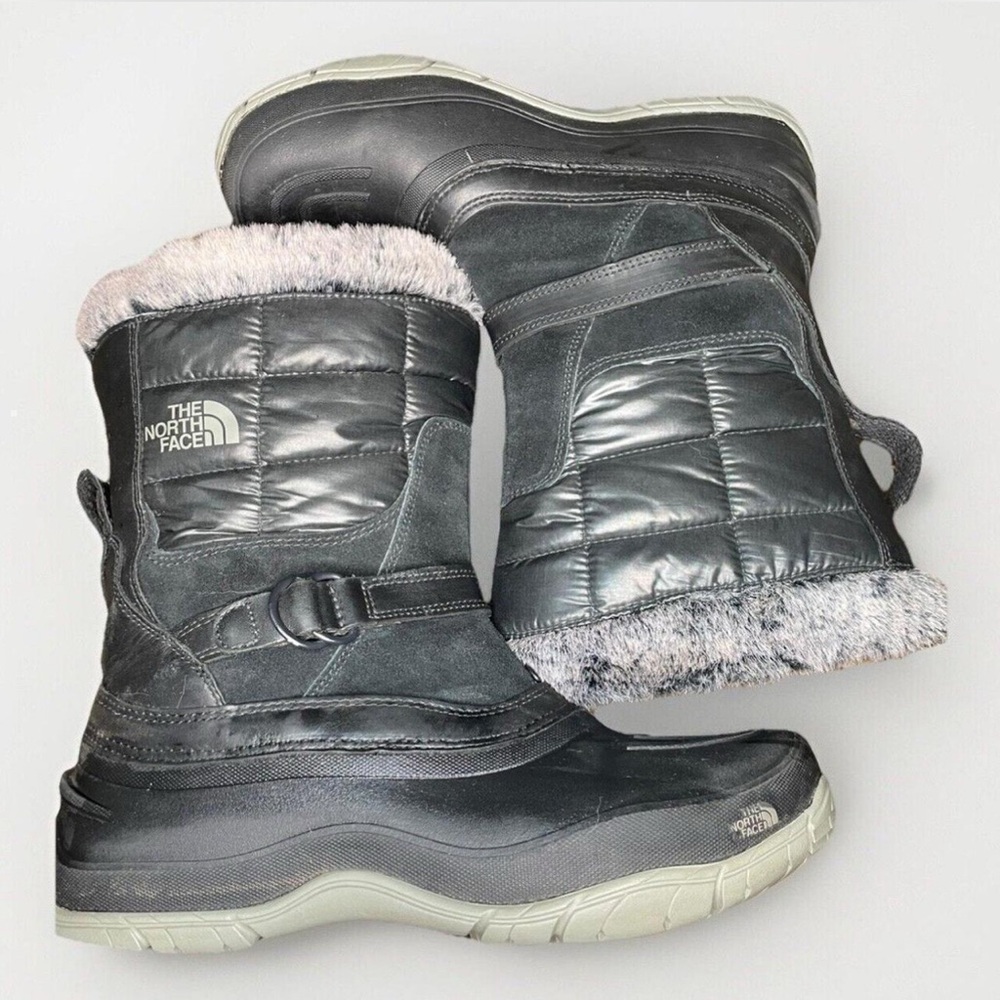 The North Face Black and Gray Winter Boots